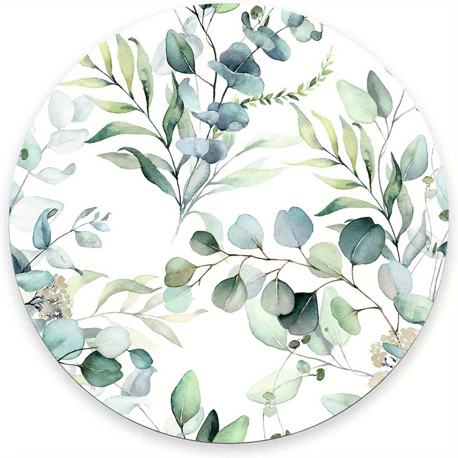 Round Grass Leaves Mouse Mat Non Slip Rubber Gaming Mouse Pads