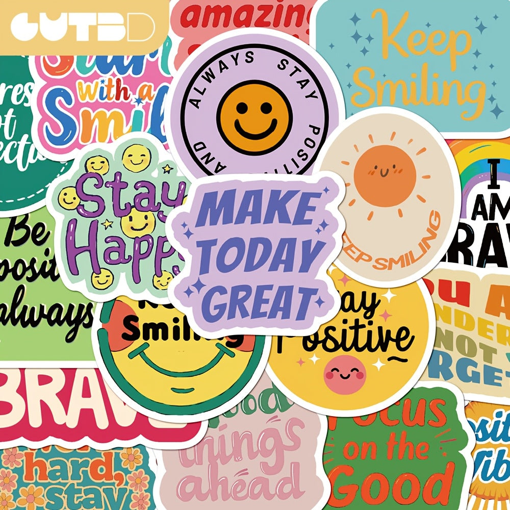 50 Motivational Stickers Positive Affirmation Self Adhesive Decoration