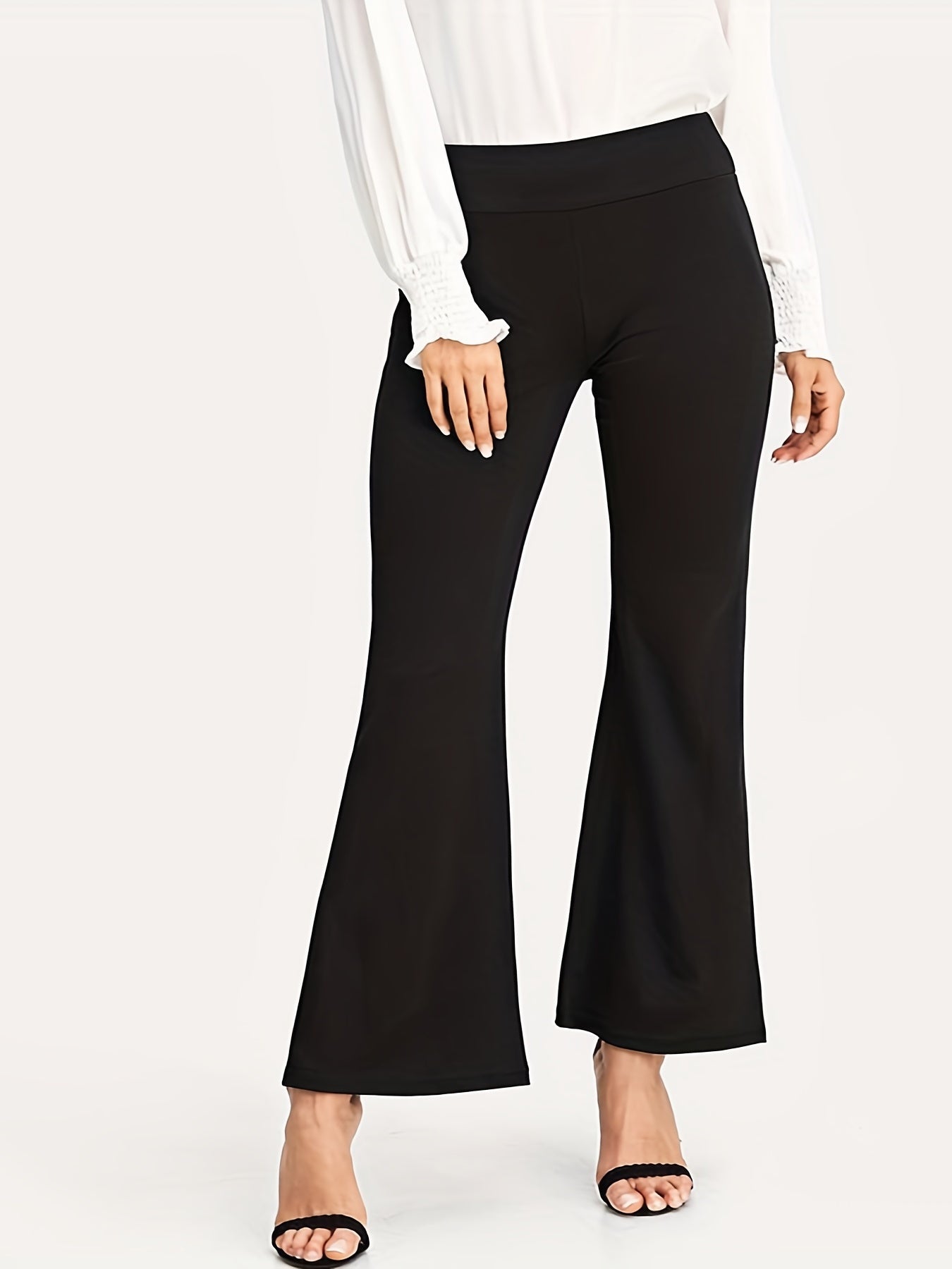  High Rise Flare Leg Pants