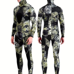 Men's Neoprene 3mm Hoodie Wetsuit Camo Mid Stretch Full Suit