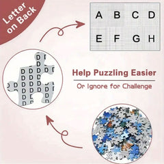 1000pcs 3D Relief & Golden Floral Jigsaw Puzzle Home Decor