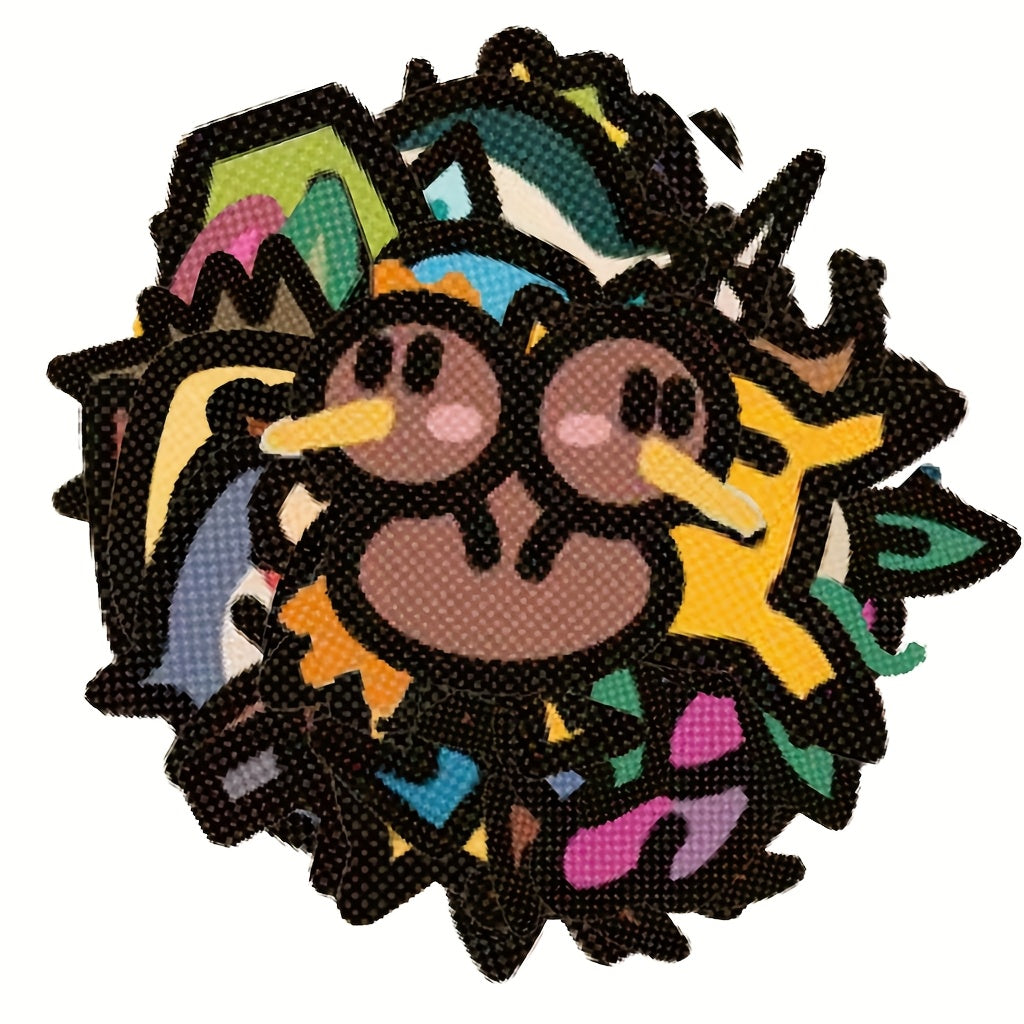 100pcs Monster Vinyl Stickers Vibrant Self Adhesive Mixed Colors