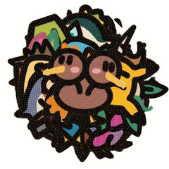 100pcs Monster Vinyl Stickers Vibrant Self Adhesive Mixed Colors