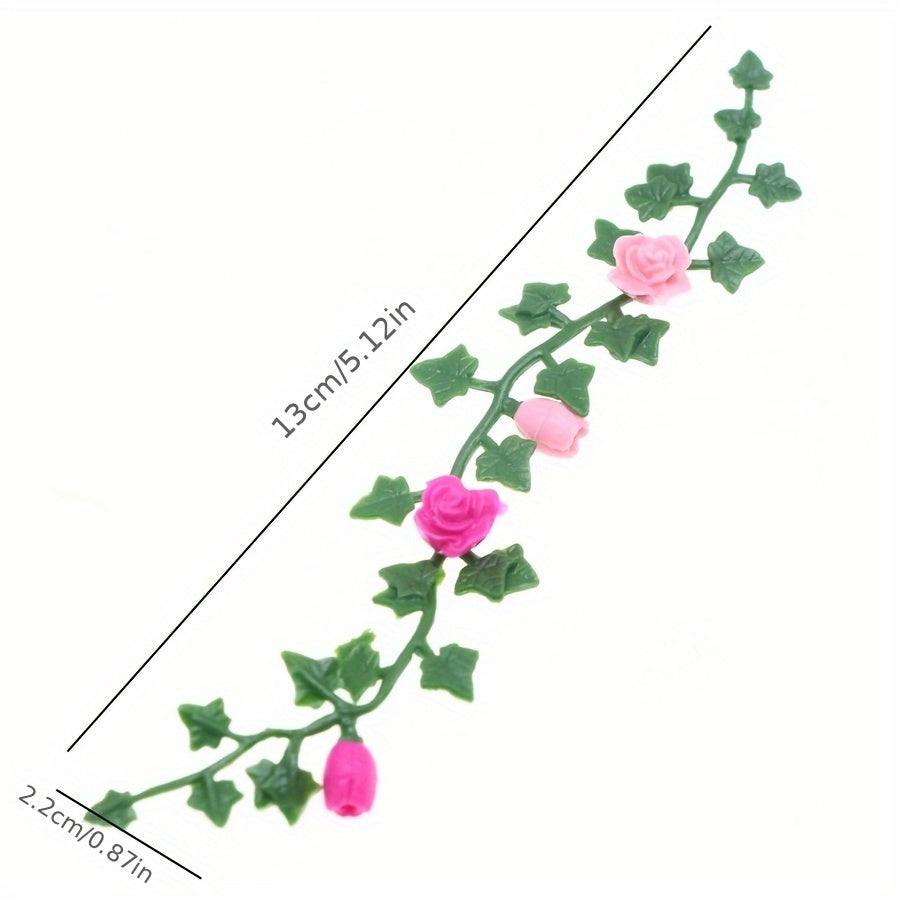 Mini Dollhouse Garden Flower Bed Decor Model Ornament