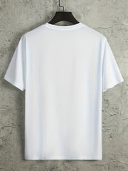 Coconut Palm & Sunset Print Men's Graphic Crew Neck T-shirt