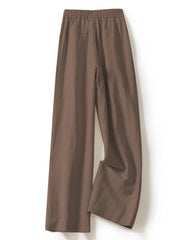Wide Leg Elastic Waist Pants for Women