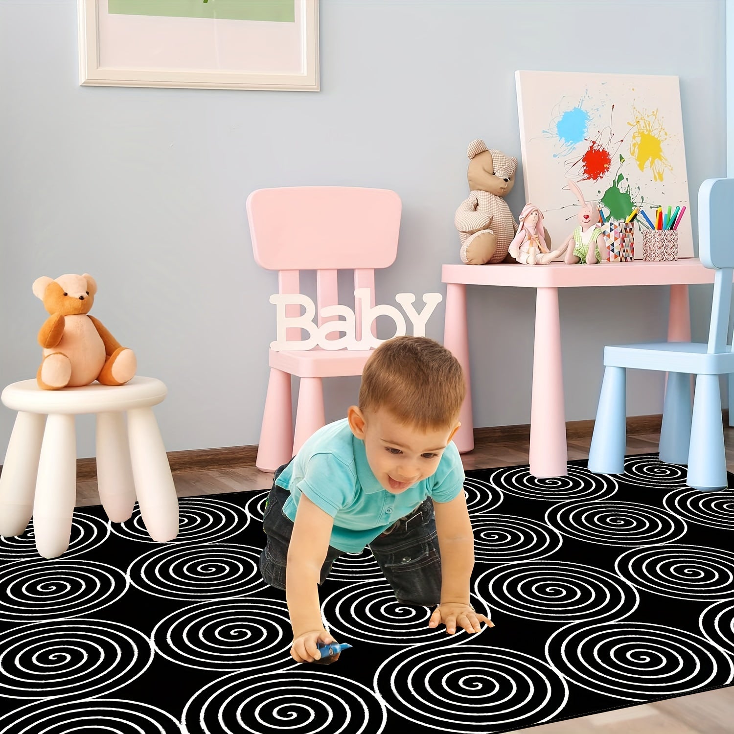 Elementary Children's Classroom Seating Rug Machine Washable