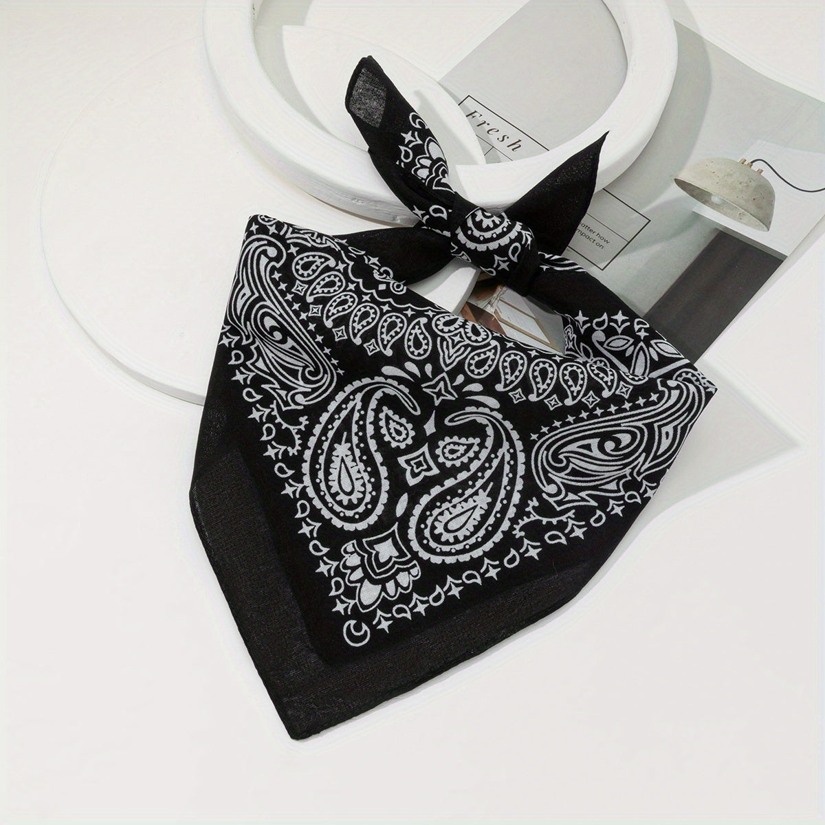 Paisley Print Bandana Hip hop Square Scarf Head Wraps Turban
