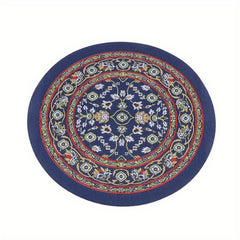 1:12 Scale Floral Round Rug for Dollhouse Decor