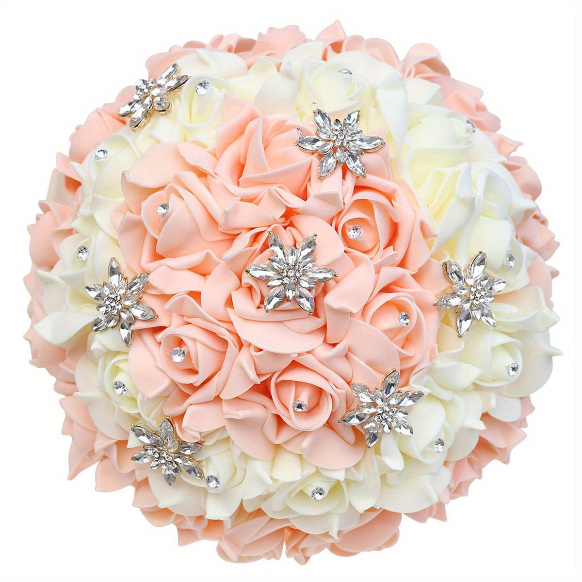 Blood Tooth Wedding Bridesmaid Bouquet with Rhinestone Sash