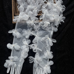 Ivory Lace Bridal Gloves for Weddings and Events