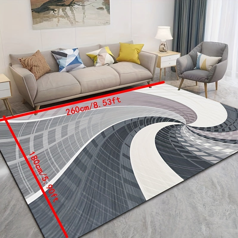 Modern Geometric Area Rug Non Shedding Floor Carpet Machine Washable
