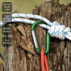 Outdoor Safety Spring Mountaineering Buckle LED Light Hook