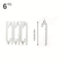 6pcs Christmas Cane Pendant Decoration Set