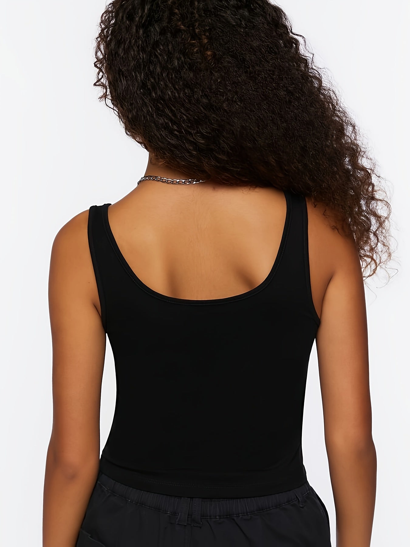 Rhinestone Skull Print Tank Top