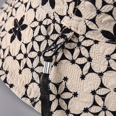 Flower Print Reversible Bucket Hat Lightweight Sunshade Fisherman