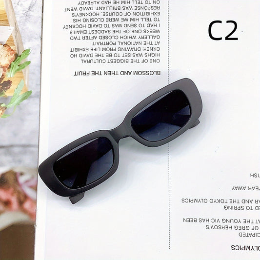Girls Retro Sunglasses Rectangle Frame UV Protection For Outdoor Activities