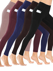 5 Pack Plus Size High Rise Sports Leggings Set
