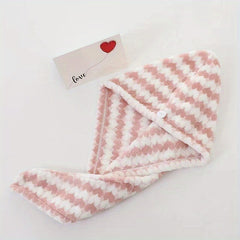 Coral Velvet Hair Drying Cap Absorbent Towel for Women