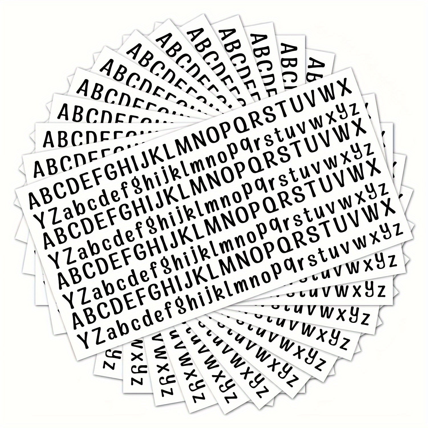5 Reusable Vinyl Alphabet Transfer Paper - Colorful Letter Decals