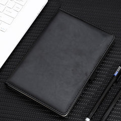 A5 Leather Cover Notepad Elastic Pen Ring Business Journal