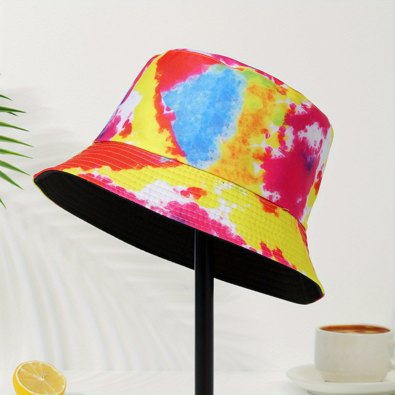Tie Dye Print Bucket Hat Foldable Fisherman Cap