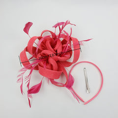 1920s Boho Tea Party Hat Feather & Ribbon Accents