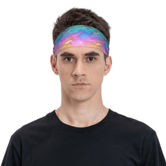 Shark Print Sports Headband Sweat Wicking Polyester for Yoga