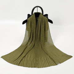 Soft Embossed Striped Scarf Sun Protection Skin Friendly
