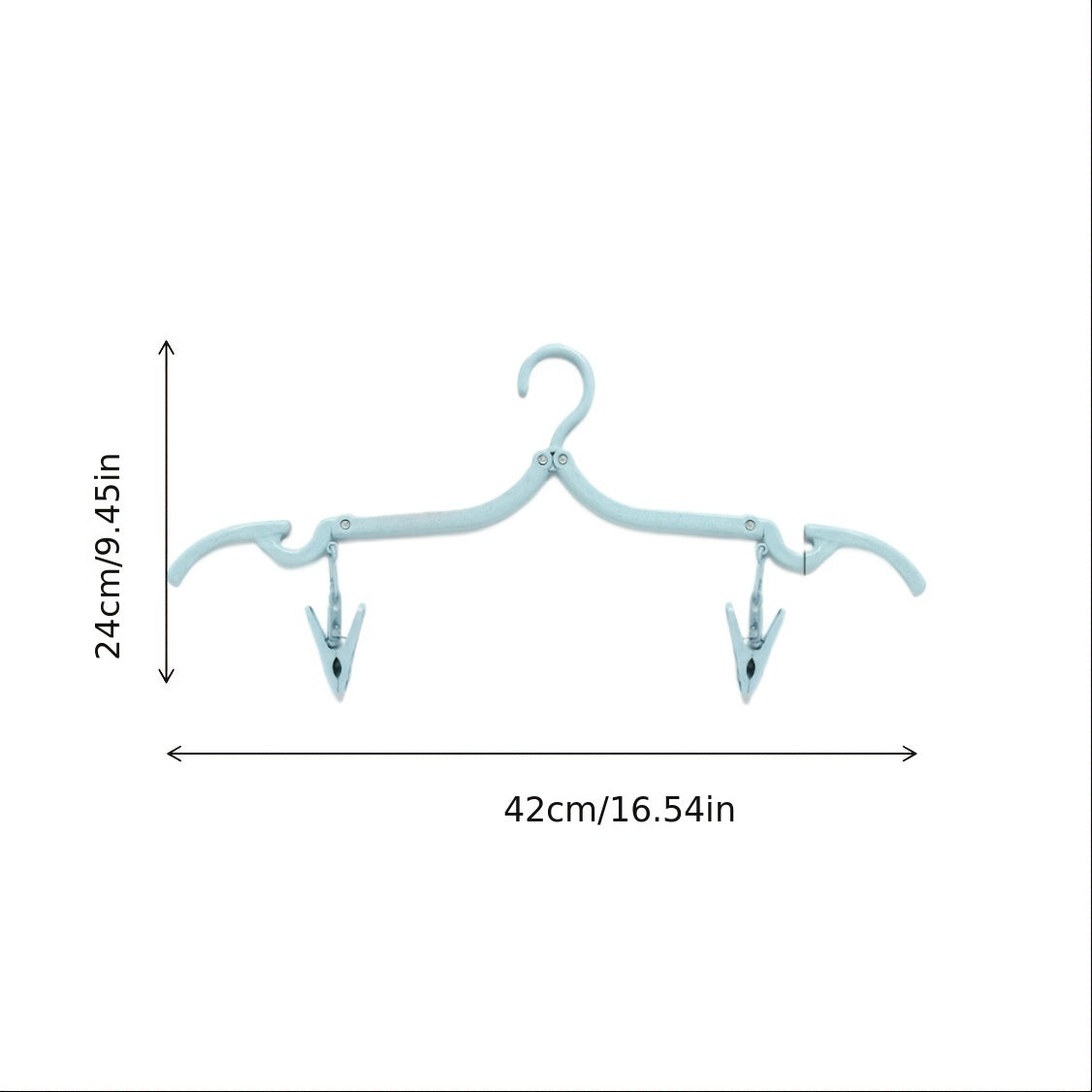 Foldable Coat Hanger Clothes Hanger With Clips For Travel