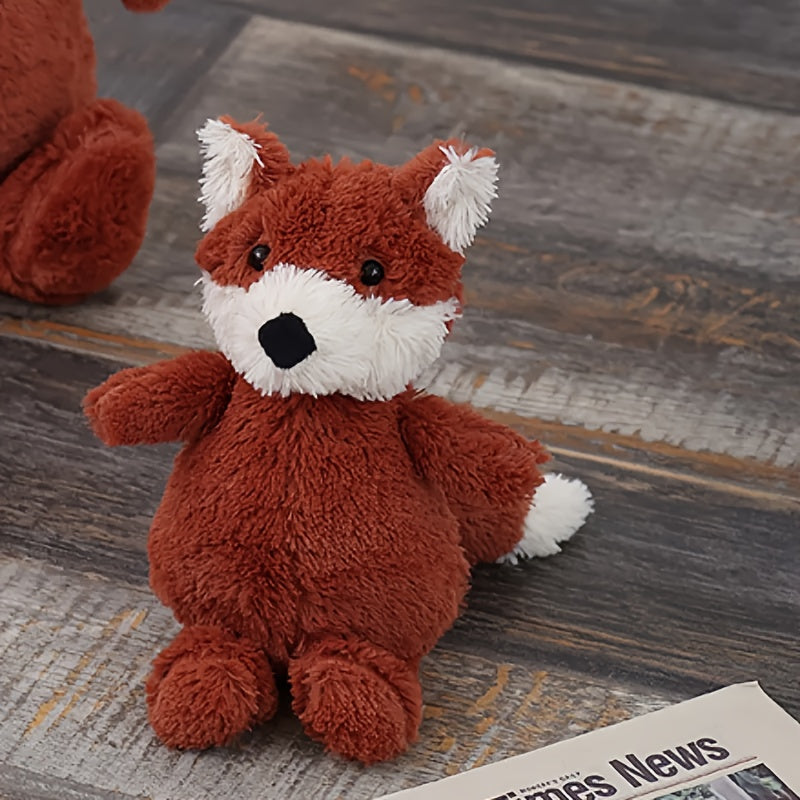 2pcs Fox Plush Dolls Soft Stuffed Animals for Christmas