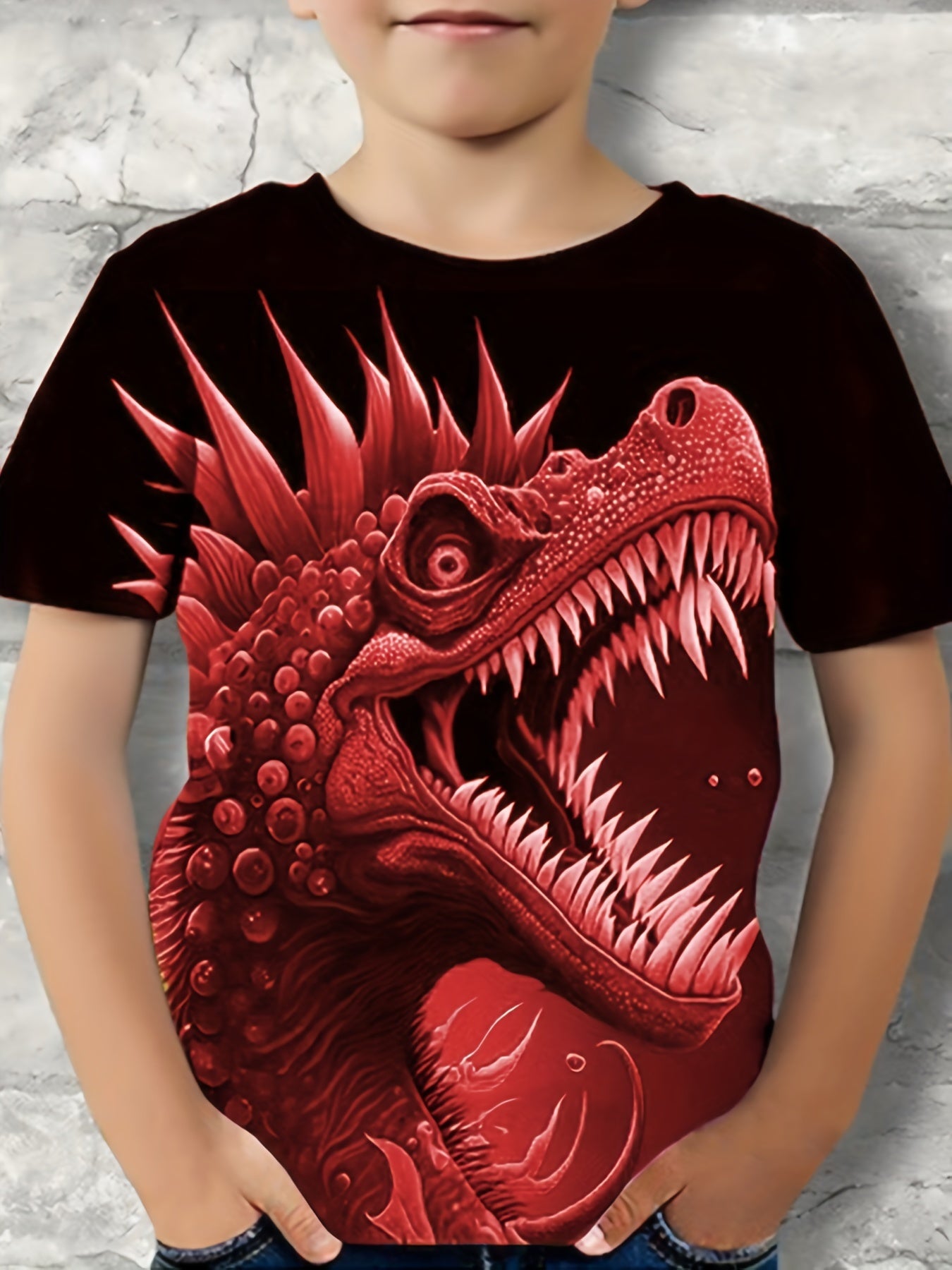 Boys' Dinosaur T Shirt 3D Print Breathable & Stretchy Fabric