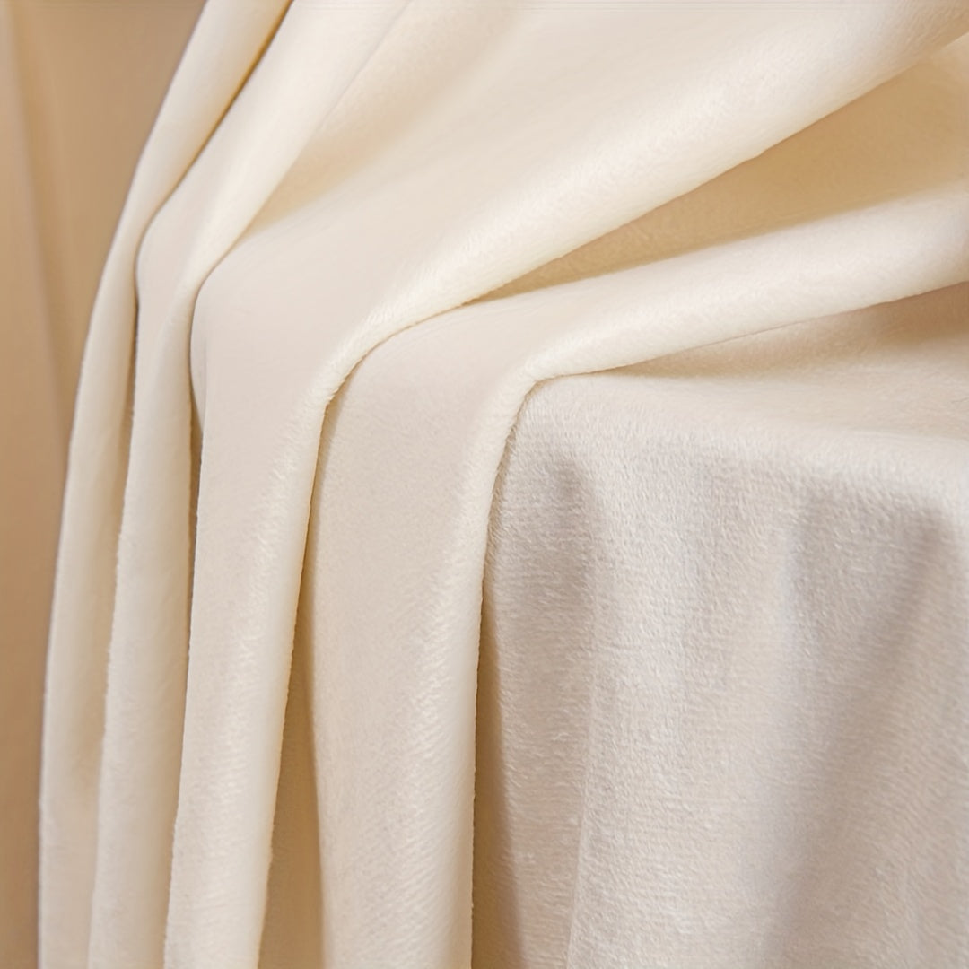 Solid Colour Velvet Curtain Blackout Grommet Top Curtains