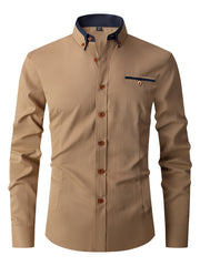 Men's Classic Button Up Shirt for Business Occasion