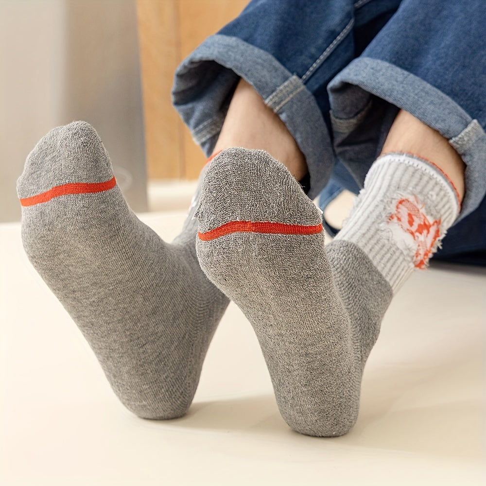 5 Pairs Letter Print Socks Mid Tube Women's Stockings
