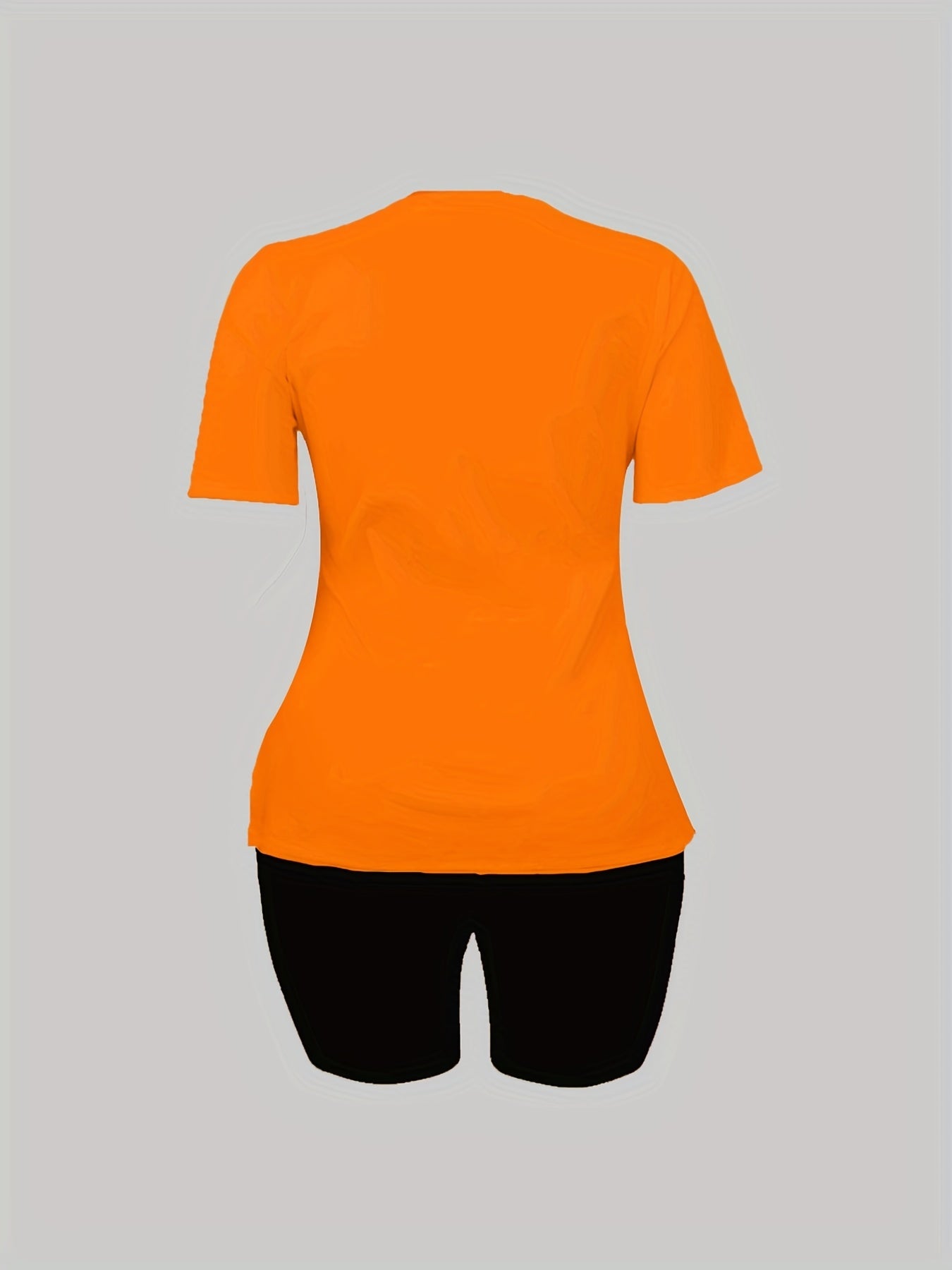  Women's Number Print Tee & Shorts Outfit Set