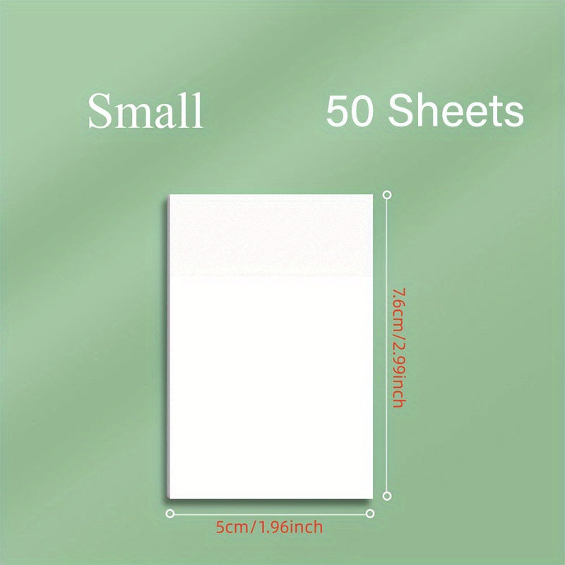 50 Sheets Transparent Sticky Notes Waterproof Self Adhesive Translucent
