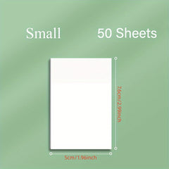 50 Sheets Transparent Sticky Notes Waterproof Self Adhesive Translucent