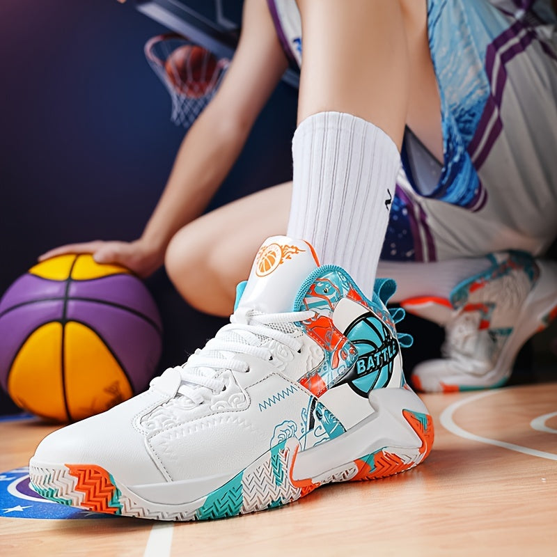 Men's High Top Basketball Shoes Soft Sole Shock Absorption