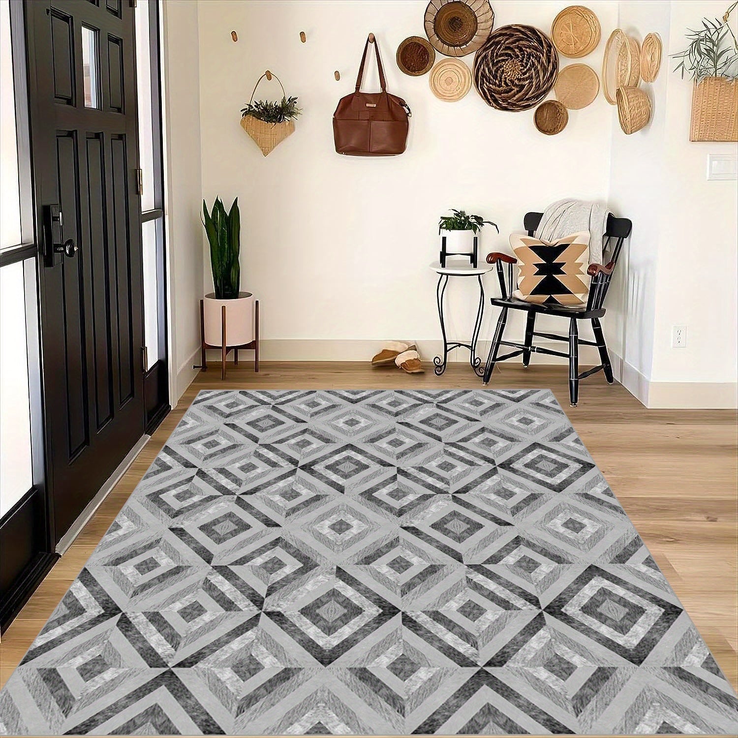 Quadrilateral Carpet for Any Space Anti Slip Easy to Clean