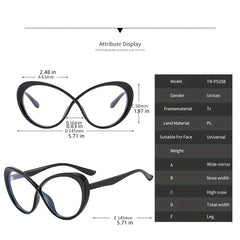 Y2K Light Blocking Glasses Jelly Block Cat Eye Clear Lens Anti Eyestrain