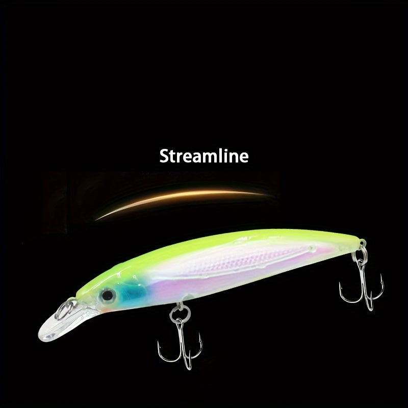 1pc 14g Floating Bionic Minnow Lure Hard Bait With Treble Hook