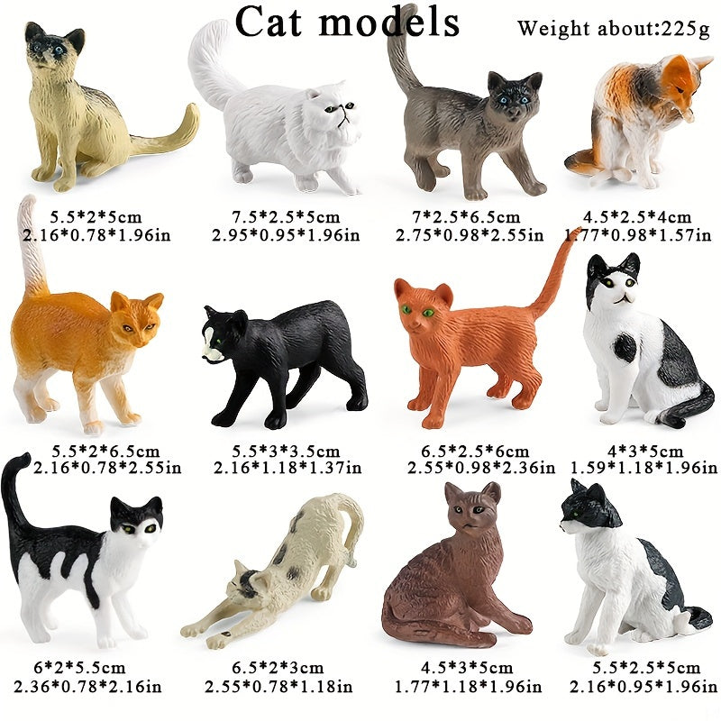 Tiny Dog Figurines Playset Realistic Mini Puppy Kittens Toy Set