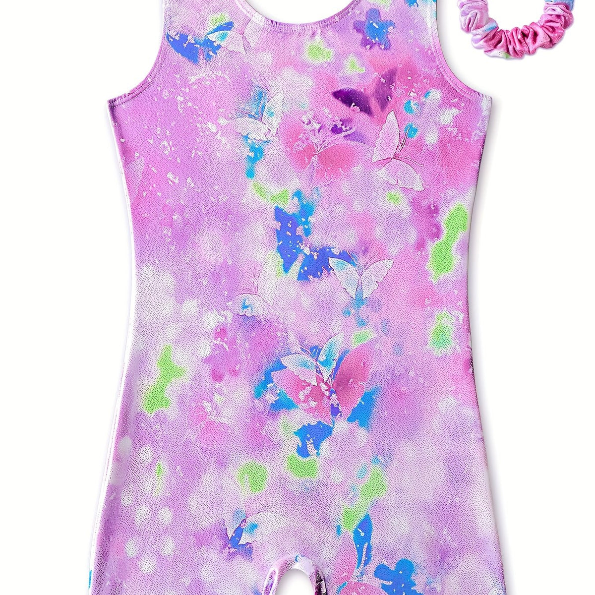 Butterfly Graffiti Sleeveless Gymnastics Suit for Girls