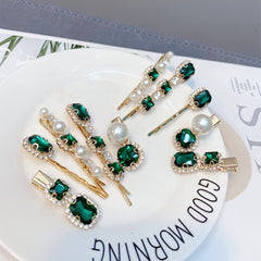 5pcs Rhinestone Faux Pearl Hair Clip Hairpin Hair Accessories Set