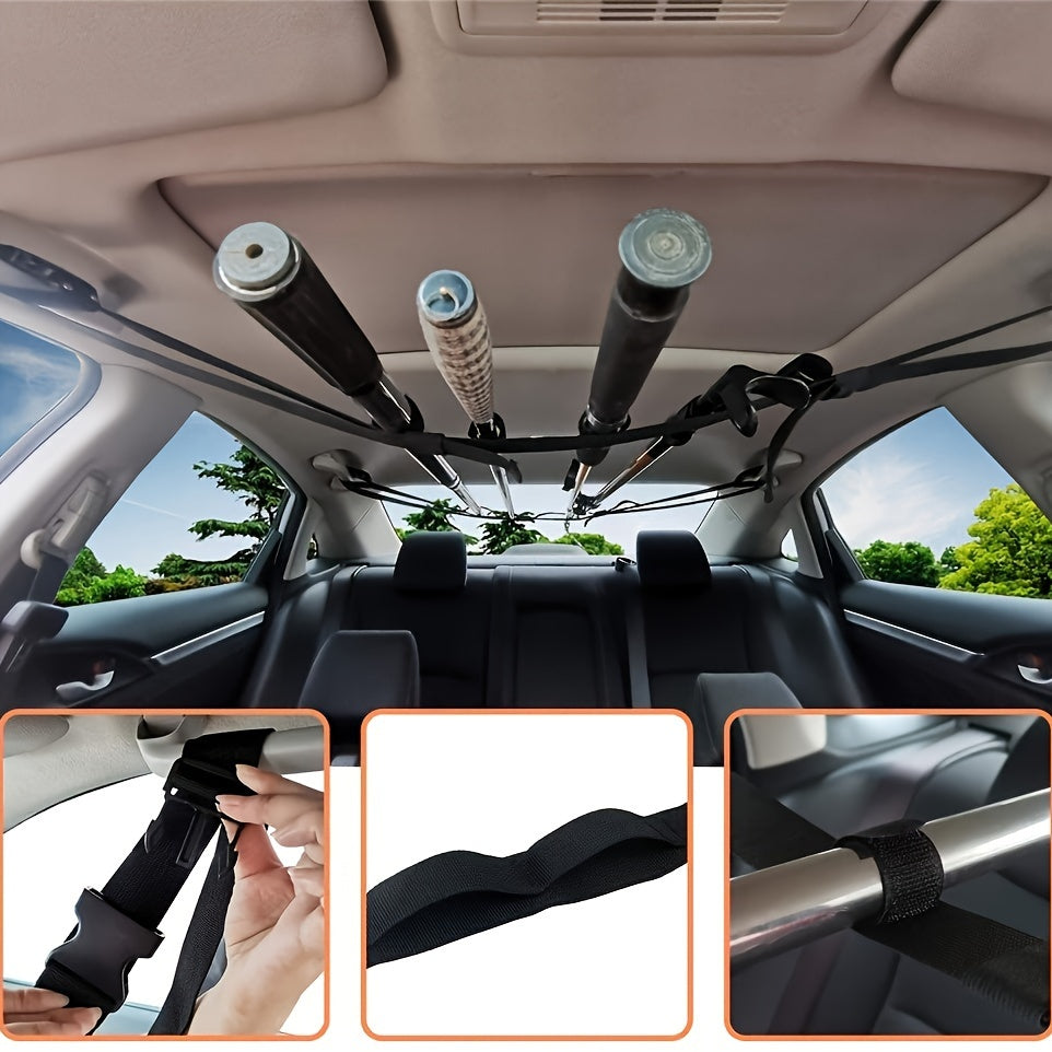 2pcs Car Fishing Rod Strap Fishing Rod Holder Fishing Tackle