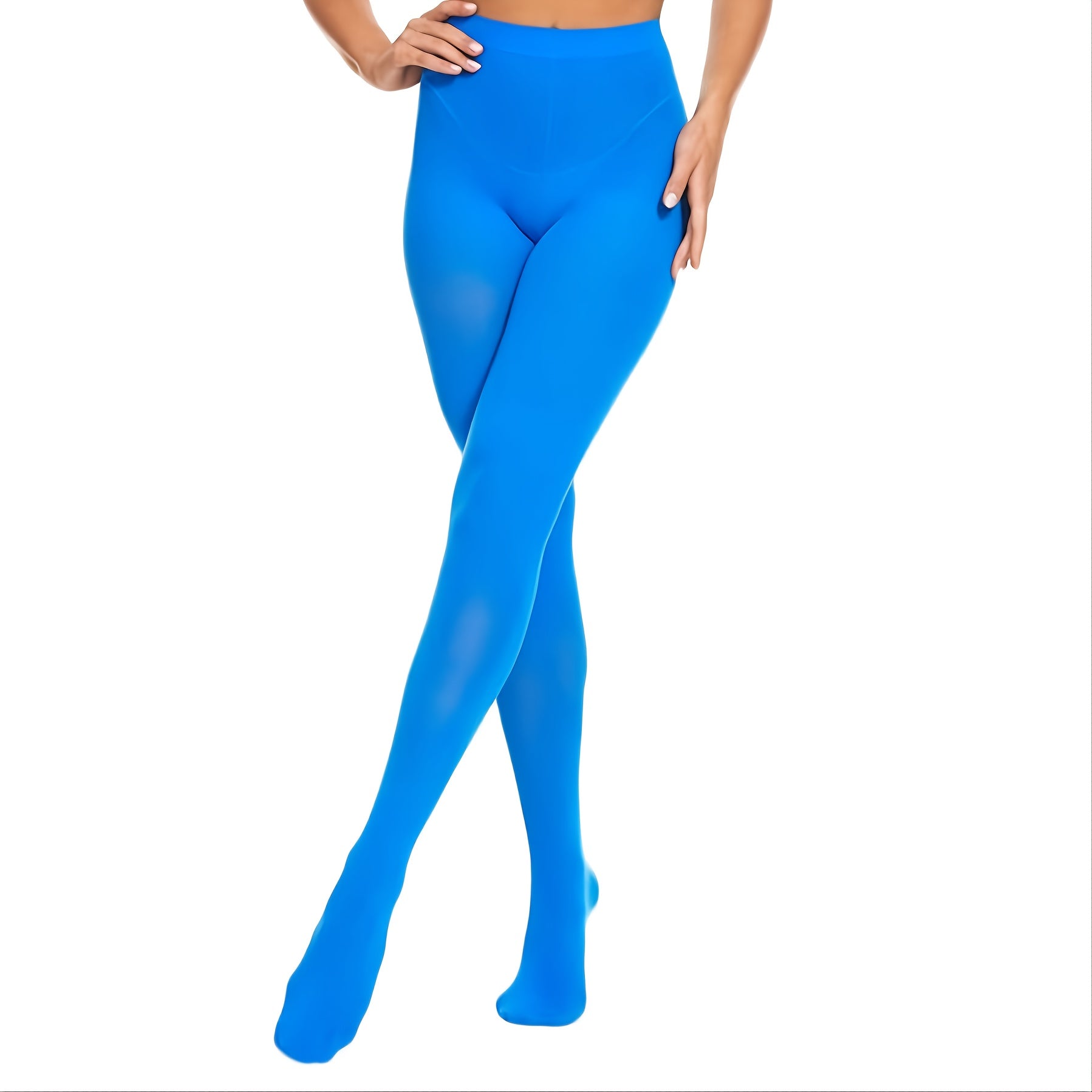Women's 80 D Royal Tights Soft Opaque Footed Pantyhose