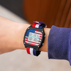 Electronic Watch With Time Calendar Alarm Stopwatch Wrist Watch