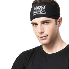 Naughty By Nature Hip Hop Headband Breathable Mesh Sweatband for Workouts
