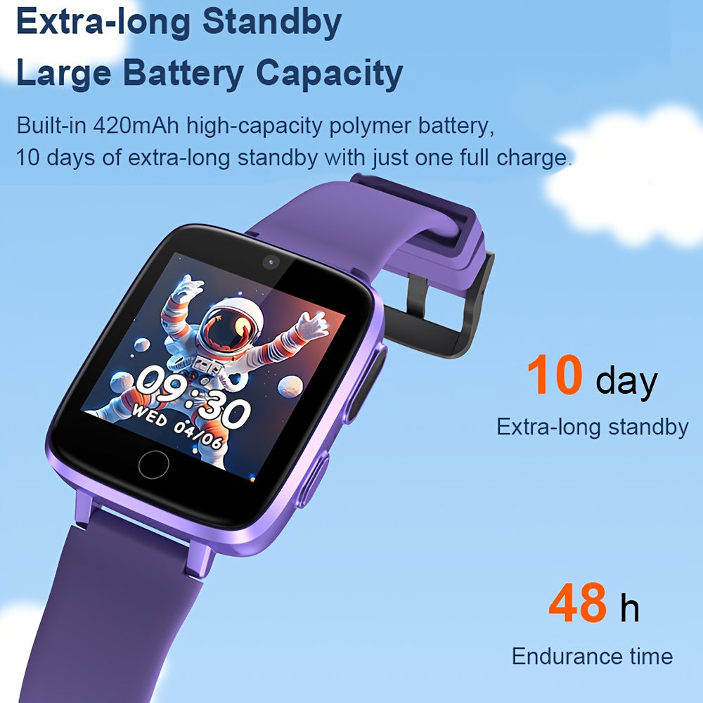 ERUN Kids Smartwatch Silicone Strap Dual Cameras Touchscreen USB Rechargeable